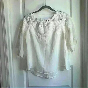 Umgee White Lace Top New NWT Size S Small